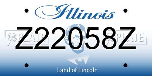 Z22058Z Illinois License Plate