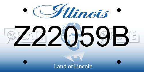 Z22059B Illinois License Plate