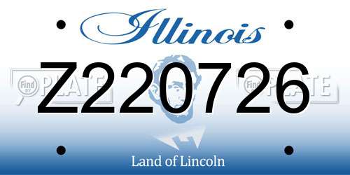Z220726 Illinois License Plate