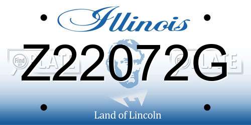 Z22072G Illinois License Plate