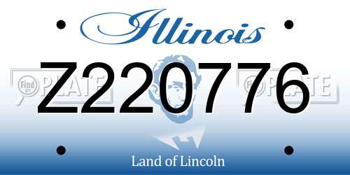 Z220776 Illinois License Plate