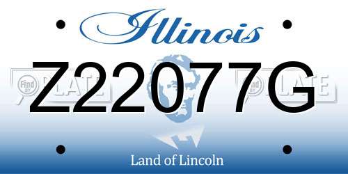 Z22077G Illinois License Plate