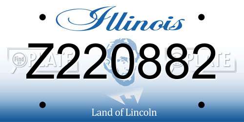 Z220882 Illinois License Plate