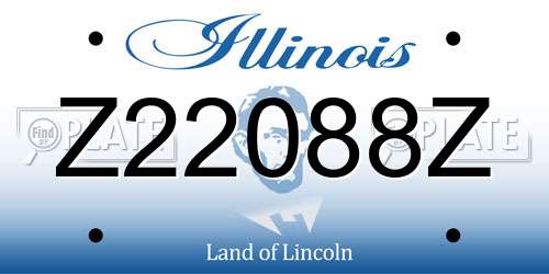 Z22088Z Illinois License Plate