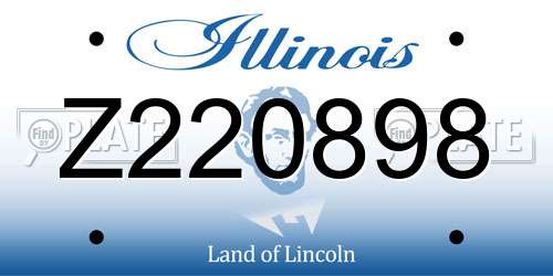 Z220898 Illinois License Plate