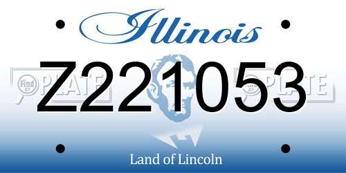 Z221053 Illinois License Plate