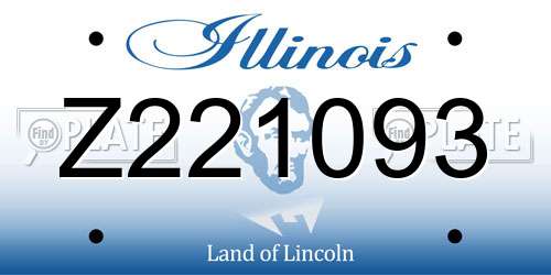 Z221093 Illinois License Plate