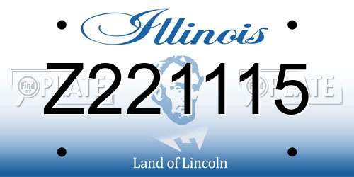 Z221115 Illinois License Plate