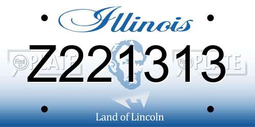 Z221313 Illinois License Plate