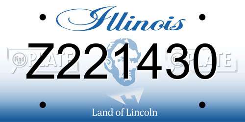 Z221430 Illinois License Plate