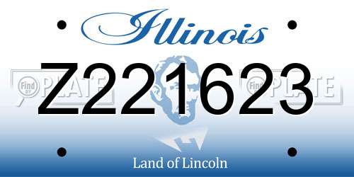 Z221623 Illinois License Plate
