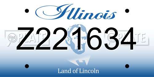 Z221634 Illinois License Plate