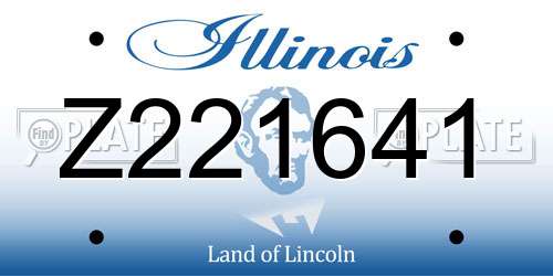 Z221641 Illinois License Plate