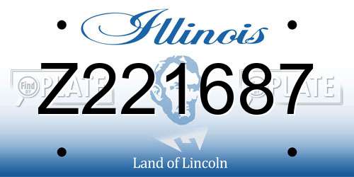 Z221687 Illinois License Plate