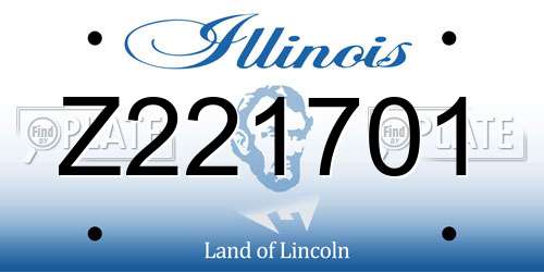 Z221701 Illinois License Plate