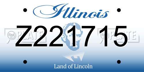 Z221715 Illinois License Plate