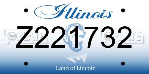 Z221732 Illinois License Plate