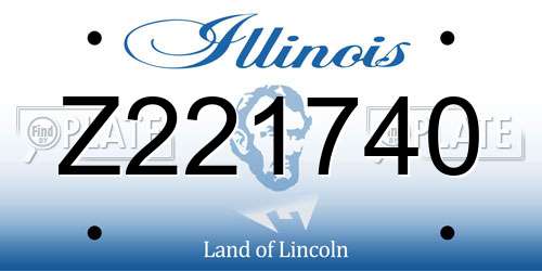 Z221740 Illinois License Plate