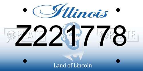 Z221778 Illinois License Plate