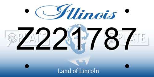 Z221787 Illinois License Plate