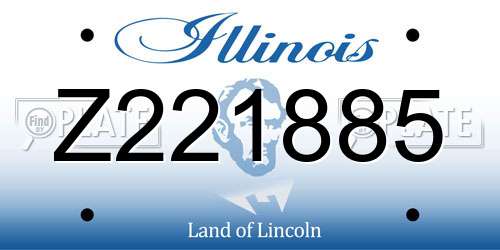 Z221885 Illinois License Plate
