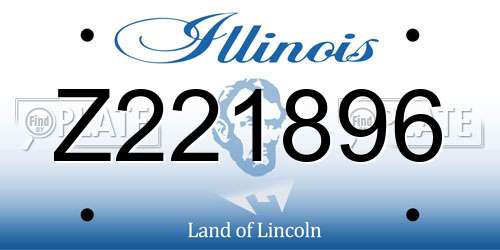 Z221896 Illinois License Plate