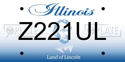 Z221UL Illinois License Plate
