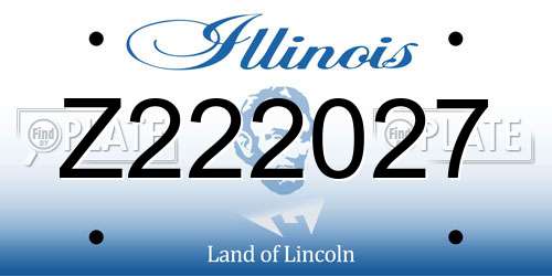 Z222027 Illinois License Plate