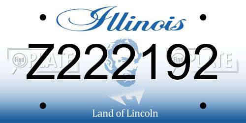 Z222192 Illinois License Plate