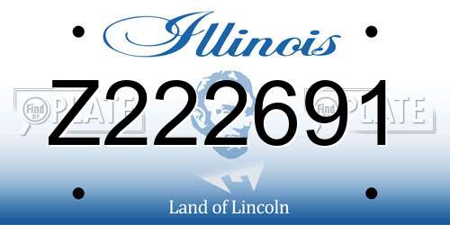 Z222691 Illinois License Plate
