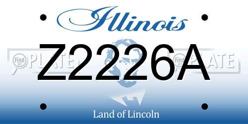 Z2226A Illinois License Plate