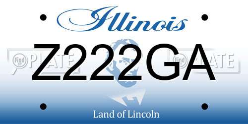 Z222GA Illinois License Plate