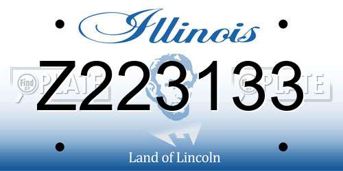 Z223133 Illinois License Plate