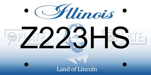 Z223HS Illinois License Plate