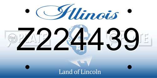 Z224439 Illinois License Plate
