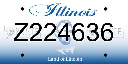 Z224636 Illinois License Plate