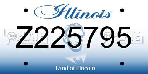 Z225795 Illinois License Plate