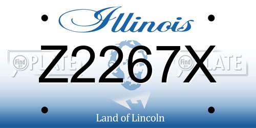 Z2267X Illinois License Plate