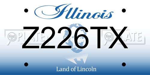 Z226TX Illinois License Plate