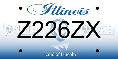 Z226ZX Illinois License Plate