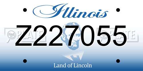 Z227055 Illinois License Plate