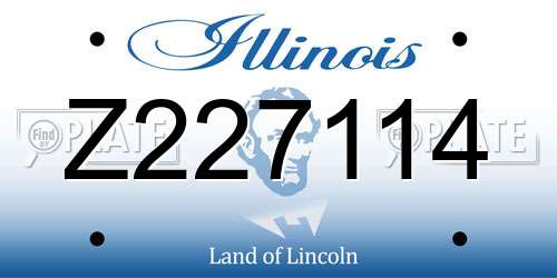 Z227114 Illinois License Plate