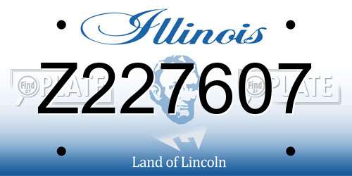Z227607 Illinois License Plate