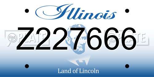 Z227666 Illinois License Plate