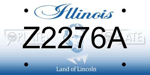 Z2276A Illinois License Plate