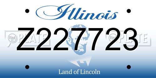 Z227723 Illinois License Plate