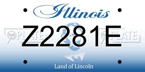 Z2281E Illinois License Plate