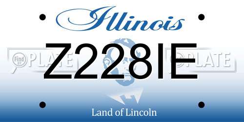 Z228IE Illinois License Plate