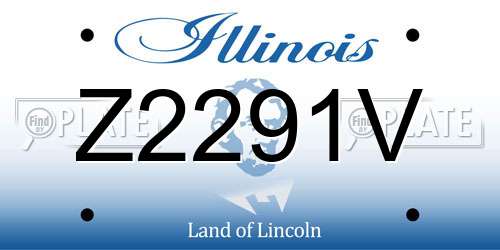 Z2291V Illinois License Plate