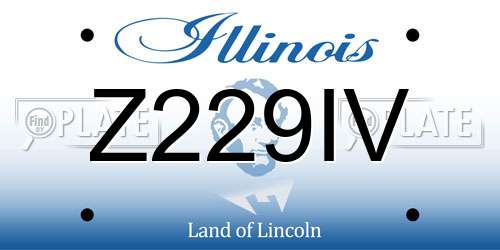 Z229IV Illinois License Plate